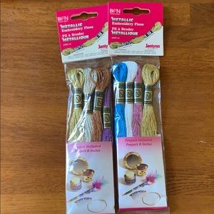 2 ct Metallic Embroider Floss sets